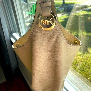 Michael Kors Leather Hobo Handbag